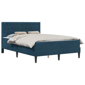vidaXL Estrutura de cama com colch&atilde;o vidaXL Azul 120 x 190 cm Veludo