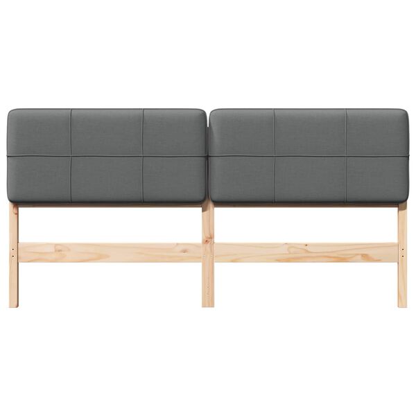 vidaXL Cabeceira estofada com cabeceira Marrom e Cinza Claro 180 cm