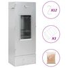 vidaXL Defumador BBQ c/ aparas madeira 44,5x29x110 cm a&ccedil;o galvanizado