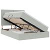 vidaXL Cama com arruma&ccedil;&atilde;o e colch&atilde;o Cinzento-claro 140 x 200 cm Veludo