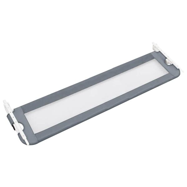 vidaXL Barra de segurança p/ cama infantil 150x42cm poliéster cinzento