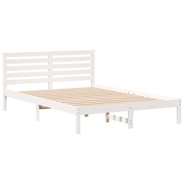 vidaXL Estrutura da Cama com cabeceira Branco 140 x 220 cm