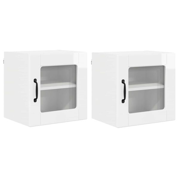 vidaXL Arm&aacute;rio de Cozinha 2 pcs Branco Brilhante 40 x 31 x 40 cm
