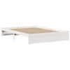 vidaXL Estrutura cama c/ cabeceira 120x190 cm pinho maci&ccedil;o branco