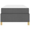 vidaXL Estrutura da Cama com colch&atilde;o Cinza Escuro 100 x 200 cm tecido