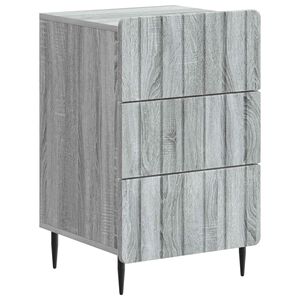vidaXL Arm&aacute;rio de Cabeceira com gaveta Sonoma Cinzento 43x 41 x 68 cm