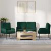 vidaXL Conjuntos de sof&aacute;s 3 pcs Verde Escuro 115 x 56 x 80 cm