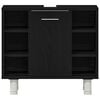 vidaXL Conjunto de M&oacute;veis para Banheiro 3 pcs Preto 30 x 30 x 179,5 cm