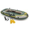 Intex Conjunto Seahawk 2 barco insufl&aacute;vel com remos e bomba 68347NP