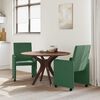 vidaXL Cadeiras de Jantar com rodas 2 pcs Cinza verde 57 x 66 x 94 cm