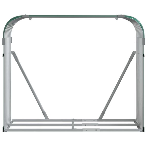 vidaXL Suporte de lenha 120x45x100 cm aço galvanizado verde