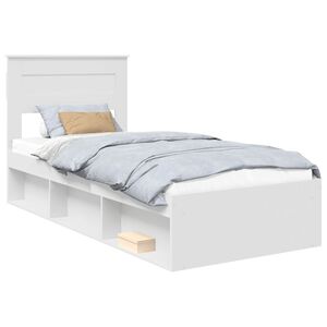 vidaXL Estrutura da Cama com cabeceira Branco 100 x 200 cm