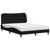 vidaXL Cama com colch&atilde;o Hvar 120x200 cm tecido preto