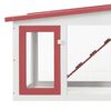 vidaXL Coelheira exterior grande 201x45x85cm madeira vermelho e branco