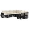 vidaXL Conjunto de Sof&aacute; de Jardim 8 unid. 8-N&uacute;mero de lugares Preto