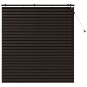 vidaXL Cortina Veneziana Marrom Escuro 145 x 160 cm 35 mm