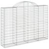 vidaXL Cestos gabi&atilde;o arqueados 20 pcs 200x30x140/160 ferro galvanizado