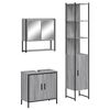 vidaXL 3 pcs Conjunto m&oacute;veis casa de banho madeira proc. cinza sonoma