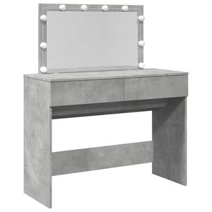 vidaXL Toucador com LEDs 100x40x120 cm cinzento cimento