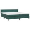 vidaXL Cama com molas/colch&atilde;o 180x210 cm veludo verde-escuro