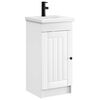 vidaXL Gabinete de banheiro com pia Branco 42 x 40 x 84,5 cm