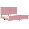 vidaXL Cama Box com cabeceira Rosa 200 x 200 cm Veludo