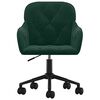 vidaXL Cadeiras de jantar giratorias 2 pcs veludo verde-escuro