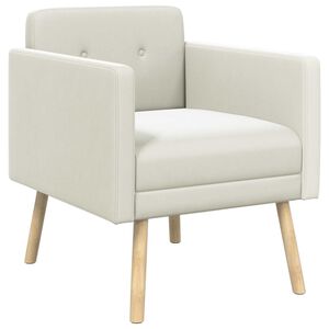 vidaXL Poltrona Creme Veludo