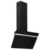 vidaXL Exaustor de parede 60 cm a&ccedil;o e vidro temperado preto