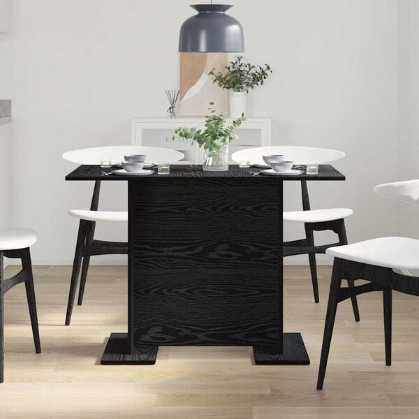 vidaXL Mesa de jantar Carvalho preto 110 x 60 x 75 cm