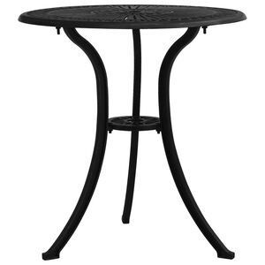 vidaXL Mesa de jardim 62x62x65 cm alum&iacute;nio fundido preto