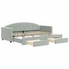 vidaXL Sof&aacute;-cama c/ gavet&atilde;o e gavetas 80x200 cm veludo cinzento-claro