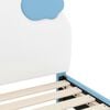 vidaXL Estrutura de Cama Infantil com Cabeceira Azul 80 x 160 cm PU