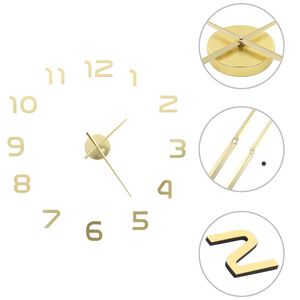vidaXL Rel&oacute;gio de parede 3D com design moderno 100 cm XXL dourado