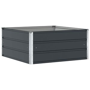 vidaXL Floreira Antracite 100 x 100 x 45 cm A&ccedil;o