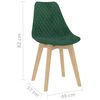 vidaXL 5 pcs conjunto de jantar verde-escuro