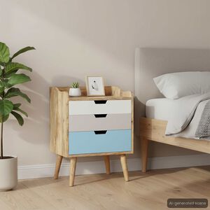 vidaXL Mesa de cabeceira 47x35x63 cm madeira de mangueira maci&ccedil;a