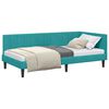 vidaXL Estrutura de Cama de Canto Turquesa 100 cm x 200 cm Veludo