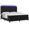 vidaXL Cama Box Spring com LED e Colch&atilde;o Preto 180 x 200 cm Veludo