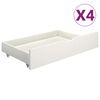 vidaXL Estrutura de cama com 4 gavetas 160x200 cm pinho maci&ccedil;o branco