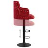 vidaXL Bancos de bar 2 pcs veludo vermelho tinto