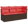 vidaXL Sof&aacute; de jardim Castanho 172 x 62 x 69 cm Rattan Sint&eacute;tico