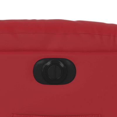 vidaXL Poltrona reclinável elétrica couro artificial vermelho