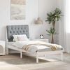 vidaXL Estrutura de Cama com Cabeceira Estofada Branco 80 x 200 cm