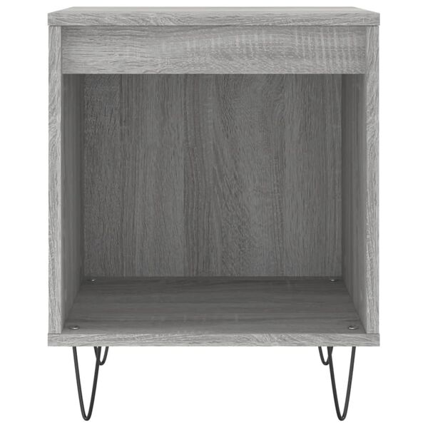 vidaXL Mesa de cabeceira 40x35x50 cm derivados de madeira cinza sonoma