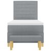 vidaXL Cama Box com colch&atilde;o Cinzento-claro 80 x 200 cm tecido