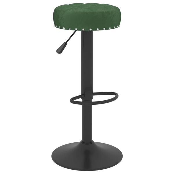 vidaXL Bancos de bar 2 pcs veludo verde-escuro