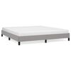 vidaXL Estrutura de cama sem colch&atilde;o 160x200 cm tecido cinzento-claro
