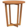 vidaXL Mesa lateral redonda para jardim, &Oslash;55x60 cm, em madeira maci&ccedil;a de ac&aacute;cia