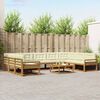 vidaXL Conjunto de Sof&aacute;s para Exterior 10 pcs Natural e Creme